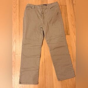 Classic Straight-Leg Khaki Pants